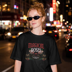 T-shirt En Tri-matière Roses Magiques Floral Gothique