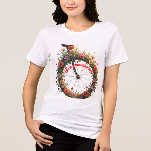 T-shirt En Tri-matière Roue florale Belle balade Tee (Recto)