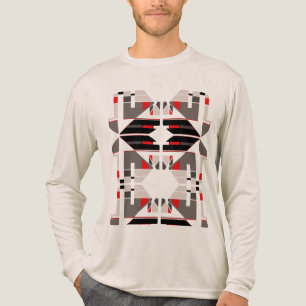 T-shirt En Tri-matière Rouge noir gris symétrique sud-ouest d'inspiration
