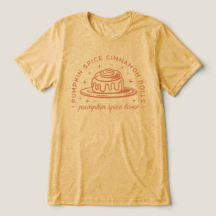 T-shirt En Tri-matière Rouleaux de cannelle à épices citrouilles