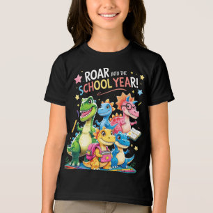 T-shirt En Tri-matière Rouler dans l'année scolaire - Dinosaure mignon Re