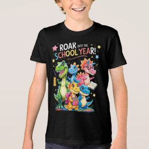 T-shirt En Tri-matière Rouler dans l'année scolaire - Dinosaure mignon Re