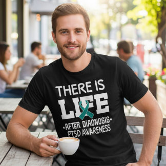 T-shirt En Tri-matière Ruban de sensibilisation sarcelle Guerrier SSPT