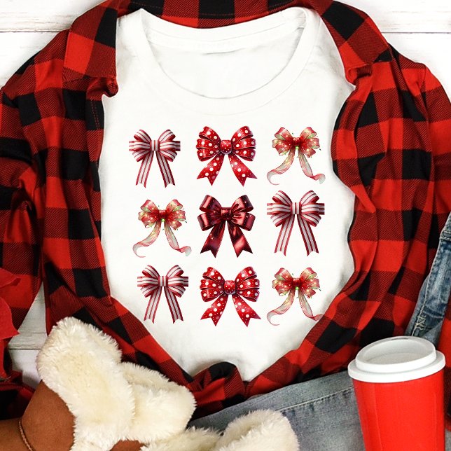 T-shirt En Tri-matière Rubans Rouges Noël Coquette (Créateur téléchargé)