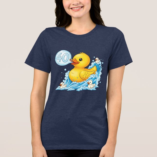 T-shirt En Tri-matière Rubber duck with bubble 40 bingo shirt (Recto)