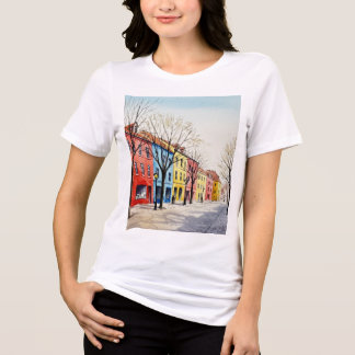 T-shirt En Tri-matière Rue aux maisons colorées