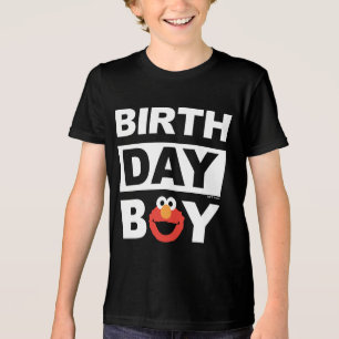 T-shirt En Tri-matière Rue Sésame   Elmo - Birthday Boy