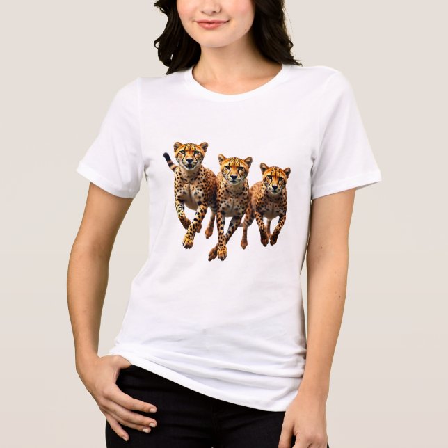 T-shirt En Tri-matière Running Cheetahs – Trio in Motion (Recto)