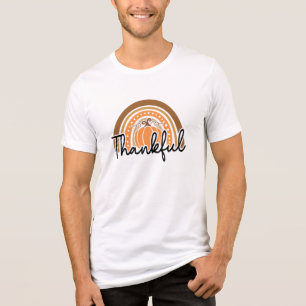 T-shirt En Tri-matière Russe Boho Citrouille Rainbow Thankful