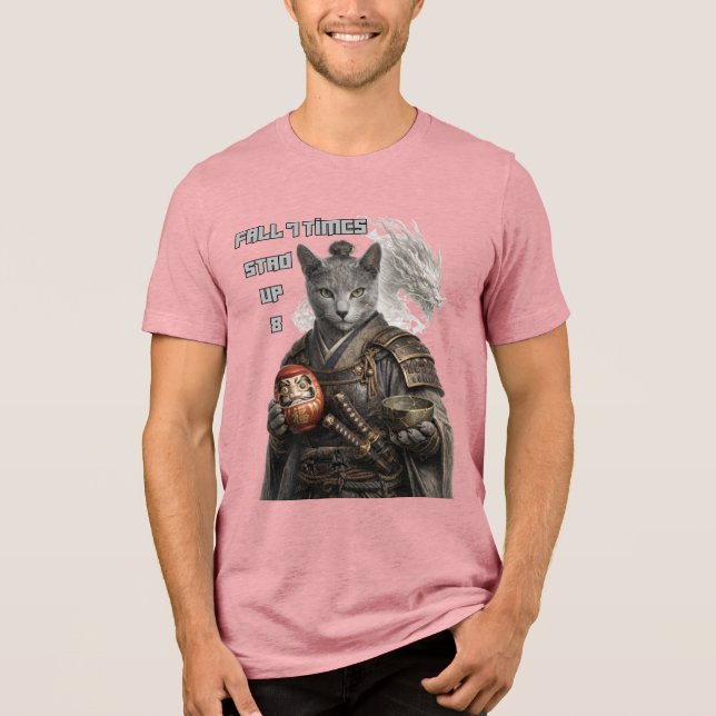 T-shirt En Tri-matière Russian Blue Samurai Cat (Recto)