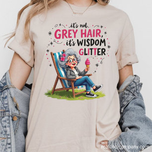 T-shirt En Tri-matière Sagesse drôle de grand-mère paillettes