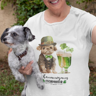 T-shirt En Tri-matière Saint Patrick Chien à Derby Green Bière Shenanigan