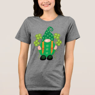 T-shirt En Tri-matière Saint Patrick’s Day Gnome avec Shamrock