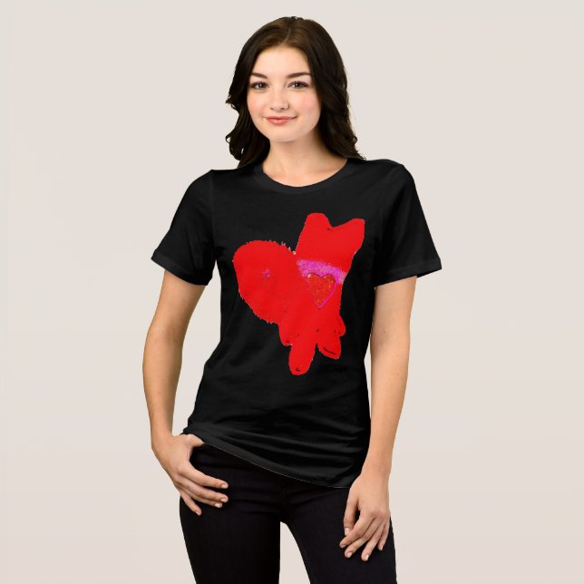 T-shirt En Tri-matière Saint-Valentin chien mignon (Recto plein)