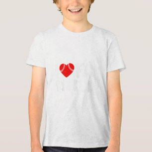 T-shirt En Tri-matière Saint Valentin Hippie Super Sourire Visage Coeur C