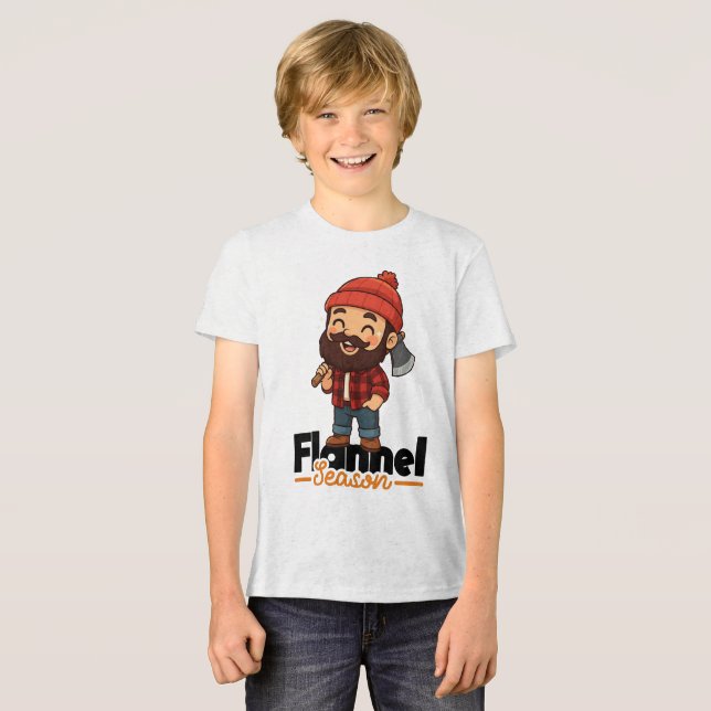 T-shirt En Tri-matière Saison automne flannelle (Recto plein)