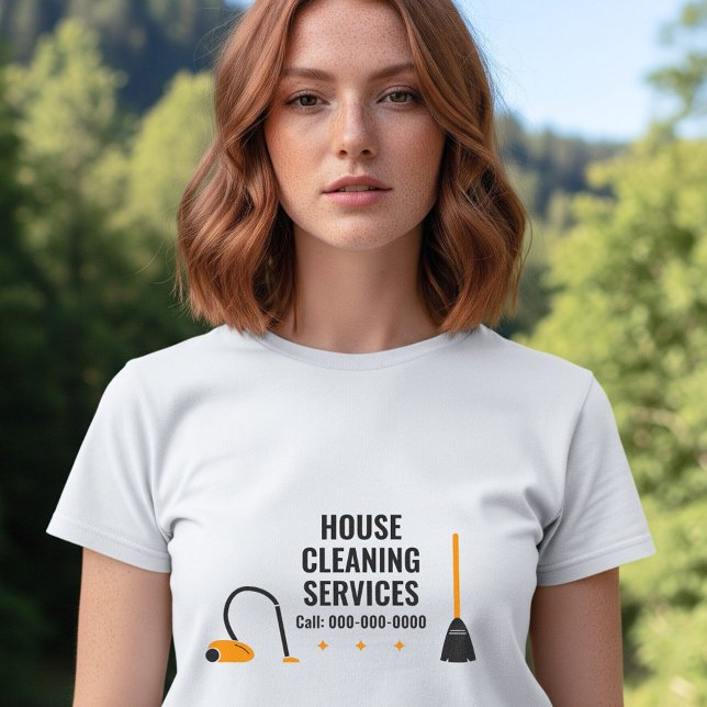 T-shirt En Tri-matière Salle de bain et vide - Services de nettoyage de l (Broom & Vacuum - House Cleaning Services Tri-Blend Shirt)
