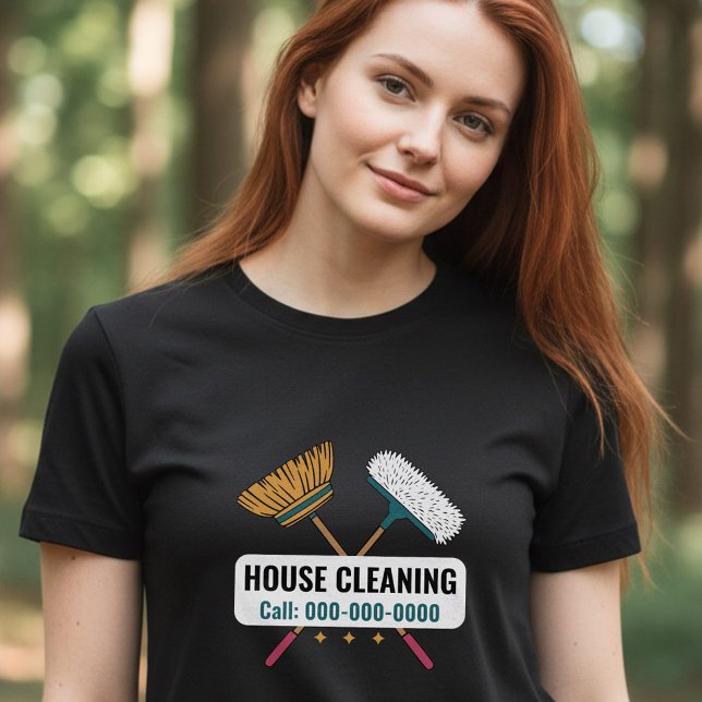T-shirt En Tri-matière Salles et nettoyage de la maison (Brooms & House Cleaning T-Shirt)