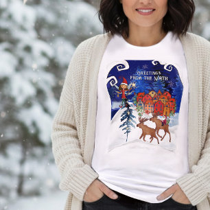 T-shirt En Tri-matière Salutation du village de Moose du Nord