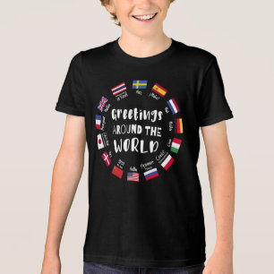 T-shirt En Tri-matière Salutations autour du monde - Bonjour dans toutes