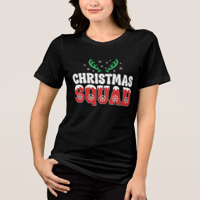 T-shirt En Tri-matière Santa’s Christmas Squad | Cute Holiday Matching De (Recto)