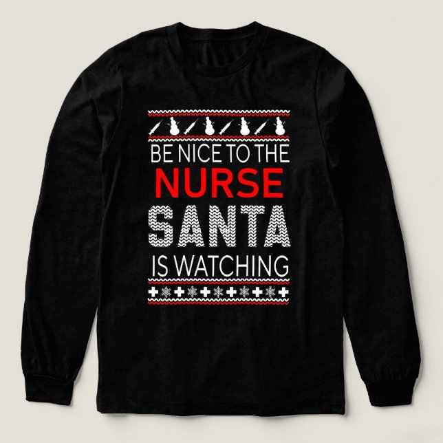 T-shirt En Tri-matière Santa's Favorite Nurse Professional Funny Christma (Motif devant)