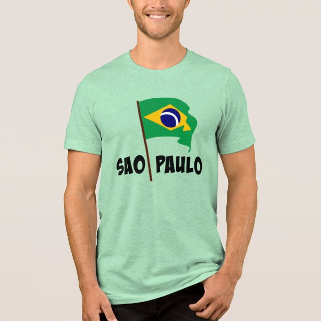 T-shirt En Tri-matière Sao Paulo, Flag of Brazil, (Recto)