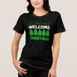 T-shirt En Tri-matière Sapin de Noël Bienvenue Création festive-85600