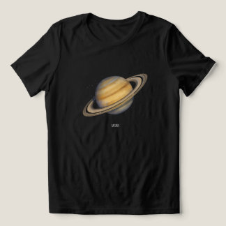 T-shirt En Tri-matière Saturne artistique avec anneaux vibrants