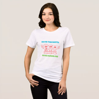 T-SHIRT EN TRI-MATIÈRE SAUVER LA TERRE