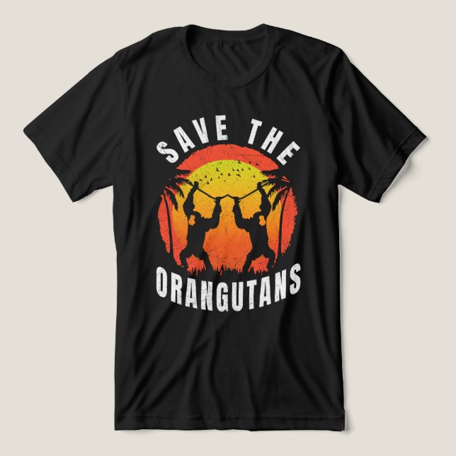 T-shirt En Tri-matière Sauvez Les Orangutans (Design Recto)