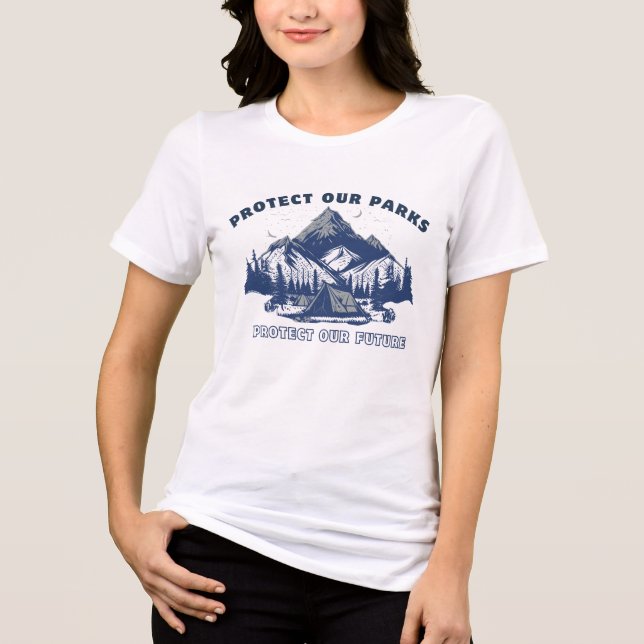 T-shirt En Tri-matière Sauvez nos parcs nationaux Chemise, Protégez les t (Recto)