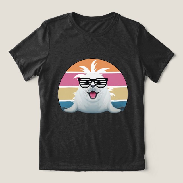 T-shirt En Tri-matière Sceau Lunettes de soleil amusant (Design Recto)