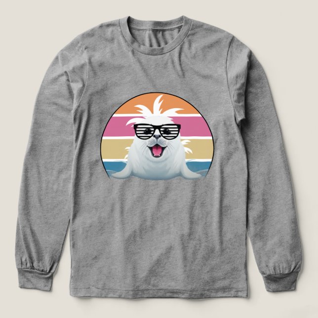 T-shirt En Tri-matière Sceau Lunettes de soleil amusant (Motif devant)