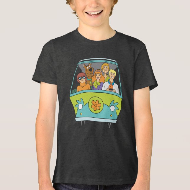 T-shirt En Tri-matière Scooby-Doo & Gang Mystery Machine (Recto)
