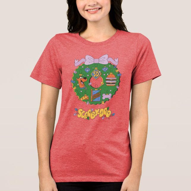 T-shirt En Tri-matière Scooby-Doo Holiday Snack Wreath Graphic (Recto)