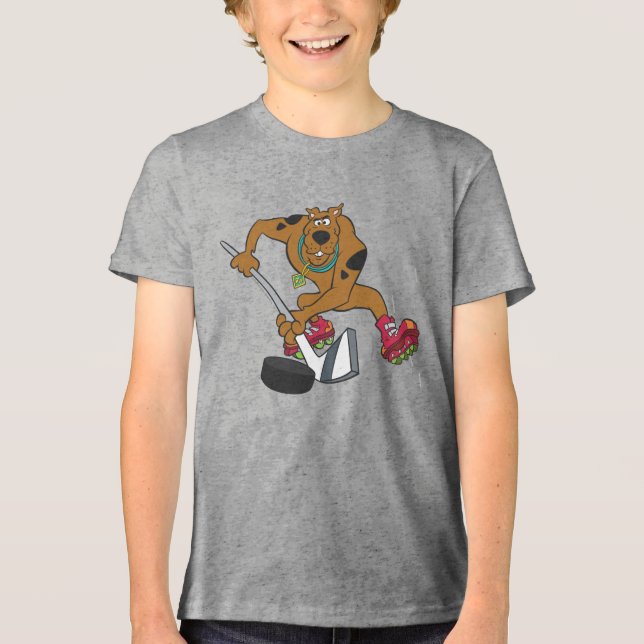 T-shirt En Tri-matière Scooby-Doo Jouer Au Hockey (Recto)