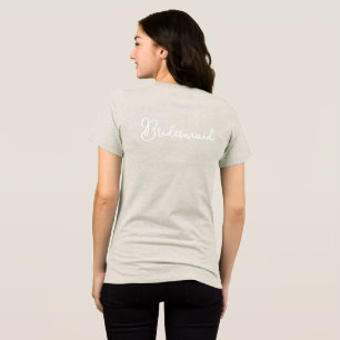 T-shirt En Tri-matière Script blanc minimaliste simple et moderne Bride