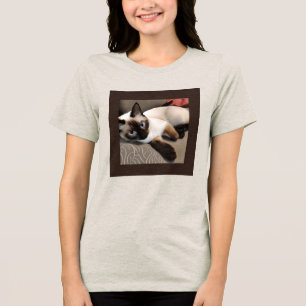 T-shirt En Tri-matière Seal Point Siamese Portrait numérique