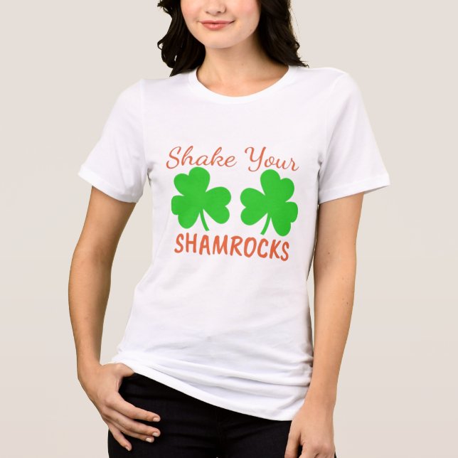T-shirt En Tri-matière Secouez vos trèfles - Une St. Patrick amusante (Recto)