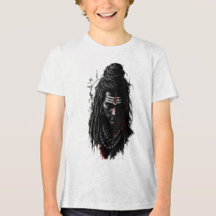 T-shirt En Tri-matière Seigneur Shiva Mahakal Grunge Foncé Art Splash Pui