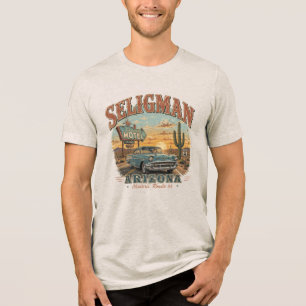 T-shirt En Tri-matière Seligman Arizona Historic Route 66 Motel Vintage