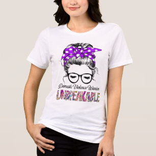 T-shirt En Tri-matière Sensibilisation à la violence familiale Ribbon Cad