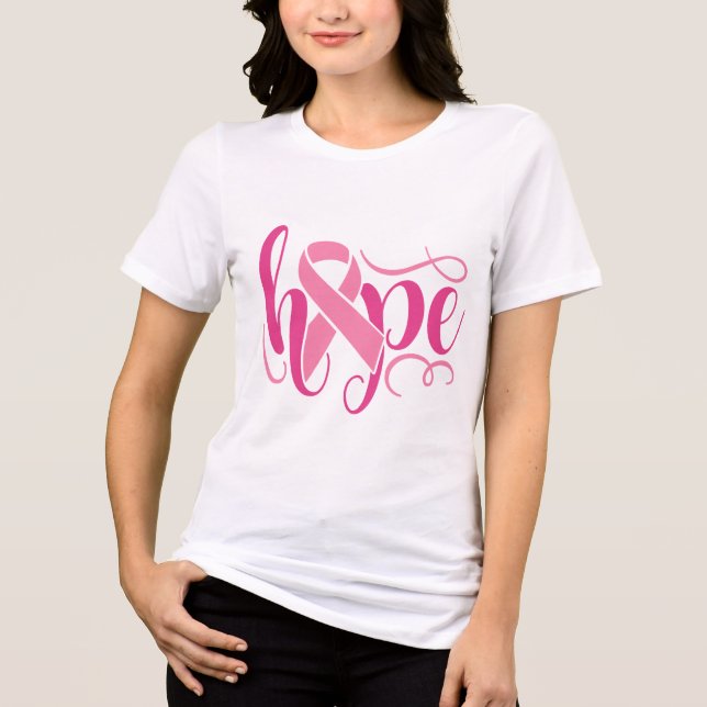 T-shirt En Tri-matière Sensibilisation au cancer du sein Espoir rose Scri (Recto)