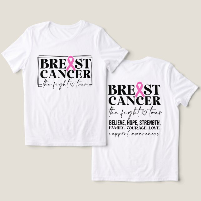 T-shirt En Tri-matière Sensibilisation au cancer du sein inspirant (Design Recto & Verso)