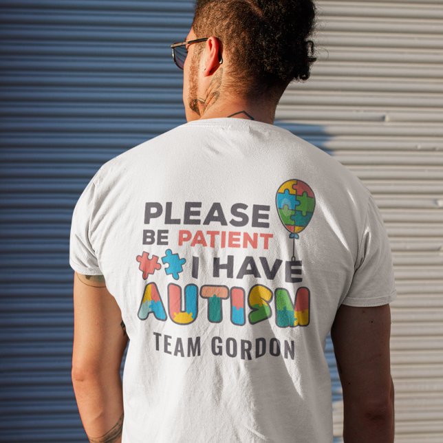 T-shirt En Tri-matière Sensibilisation sur l'autisme personnalisée S'il v (Team Campaign Autism Awareness T-Shirt Custom Matching Tee)