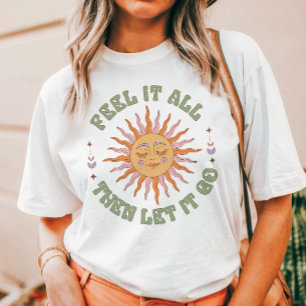 T-shirt En Tri-matière Sentez-Le Tout Puis Laissez-Le Passer Retro Boho S
