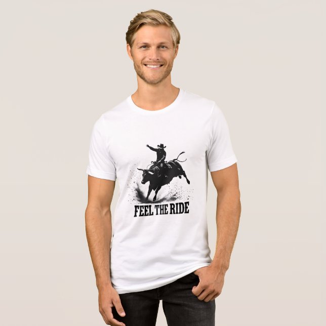 T-shirt En Tri-matière Sentez Le Voyage - Bull Riding Western Cowboy T-Sh (Recto plein)