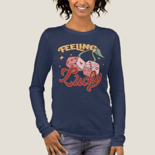 T-shirt En Tri-matière Sentiment Lucky Dice Retro Typographie