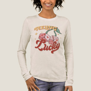 T-shirt En Tri-matière Sentiment Lucky Dice Retro Typographie